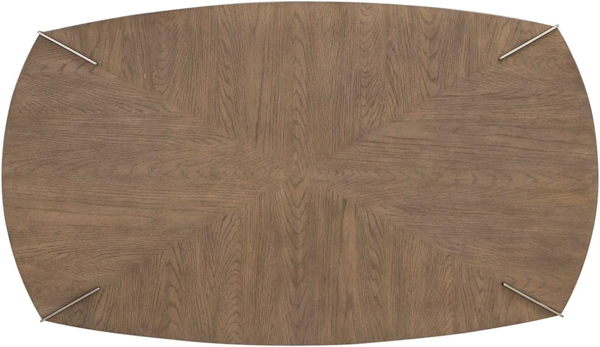 Liberty Furniture Harlow Living Room Oval Cocktail Table - Sandstone & Satin Nickel