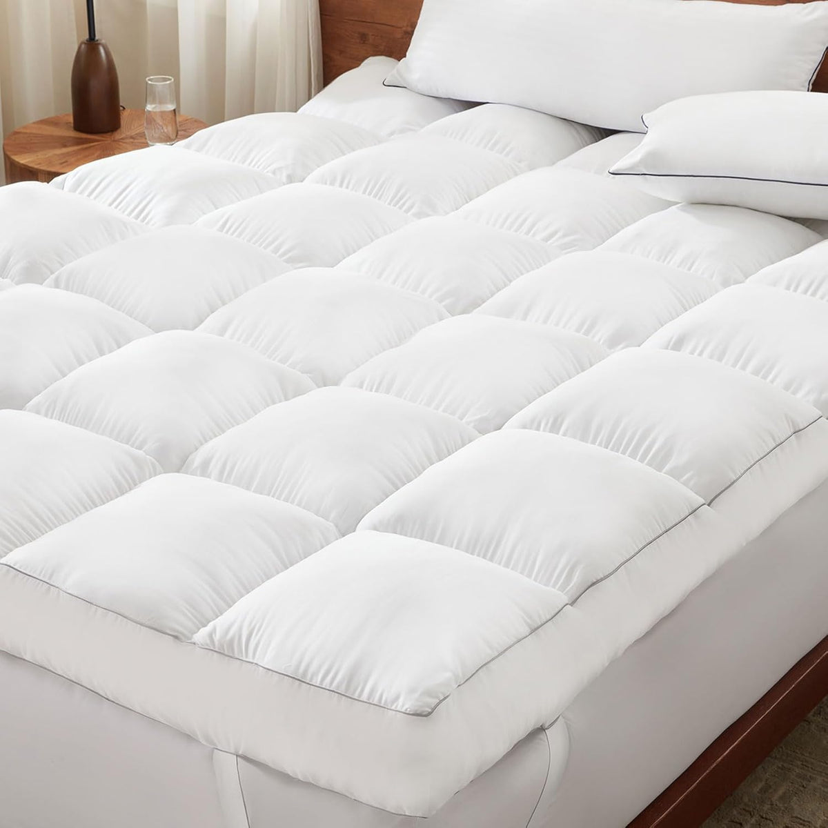 Decroom 5 Inch Memory Foam Mattress Topper Full Size, Filled with Breathable Memory Foam Pillow Topper, Soft Fluffy Supportive Bed Mattress Pad for Back Pain Relief, 75x54x5 Inch