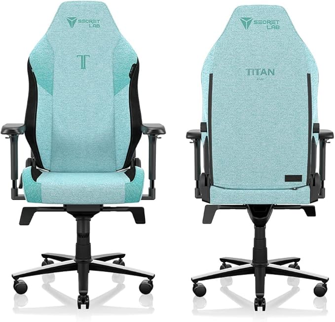 Secretlab Titan Evo Mint Green Gaming Chair - Reclining, Ergonomic & Heavy Duty Computer Chair with 4D Armrests, Magnetic Head Pillow & Lumbar Support - Big and Tall Up to 395lbs - Green - Fabric