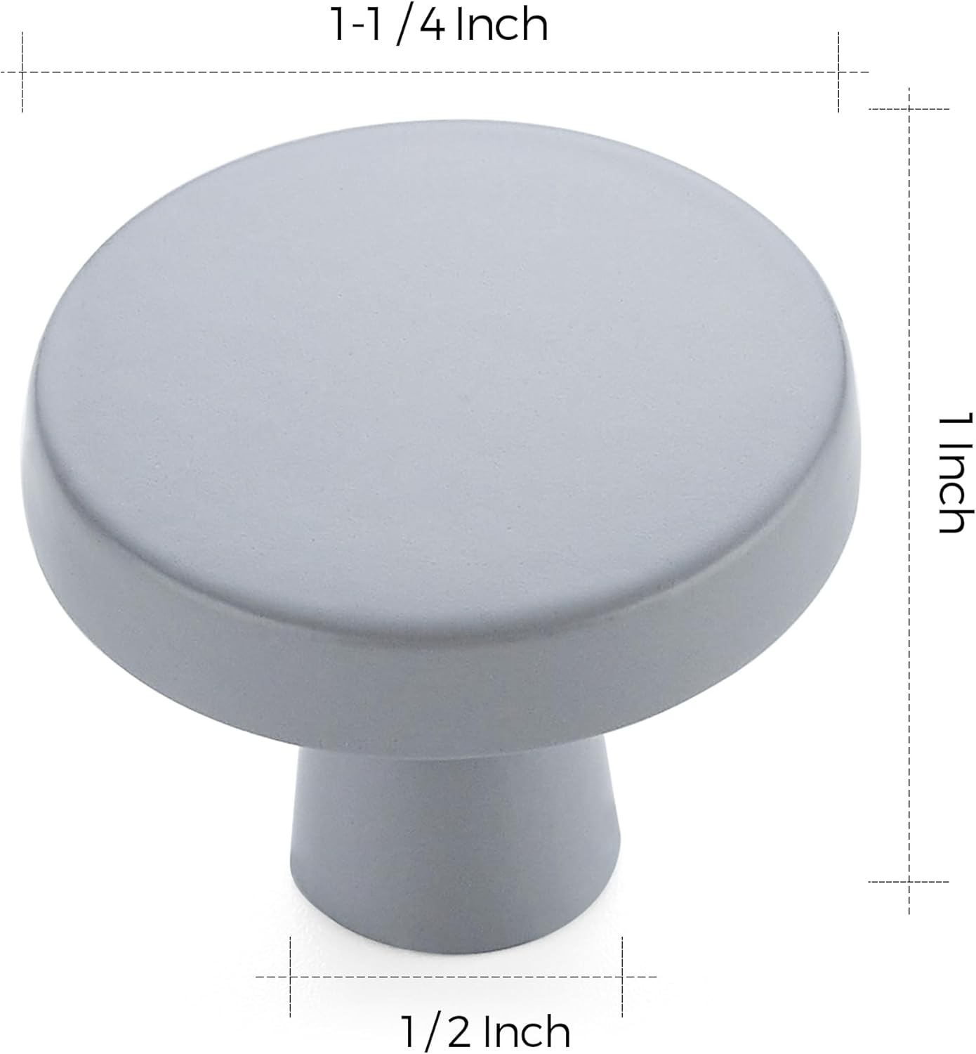 Ravinte 30 Pack Drawer Pulls 1-1/4 Inch Kitchen Cabinet Knobs Solid Round Dresser Drawer Knobs Grey Dresser Knobs Drawer Knobs Simple Cabinet Hardware for Cupboard Drawer Pulls