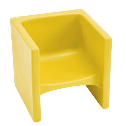 Children's Factory Cube Chair, Yellow, CF910-010, Flexible Seating Classroom Furniture for Kids Playroom, Daycare or Preschool, Toddler Reading Chair