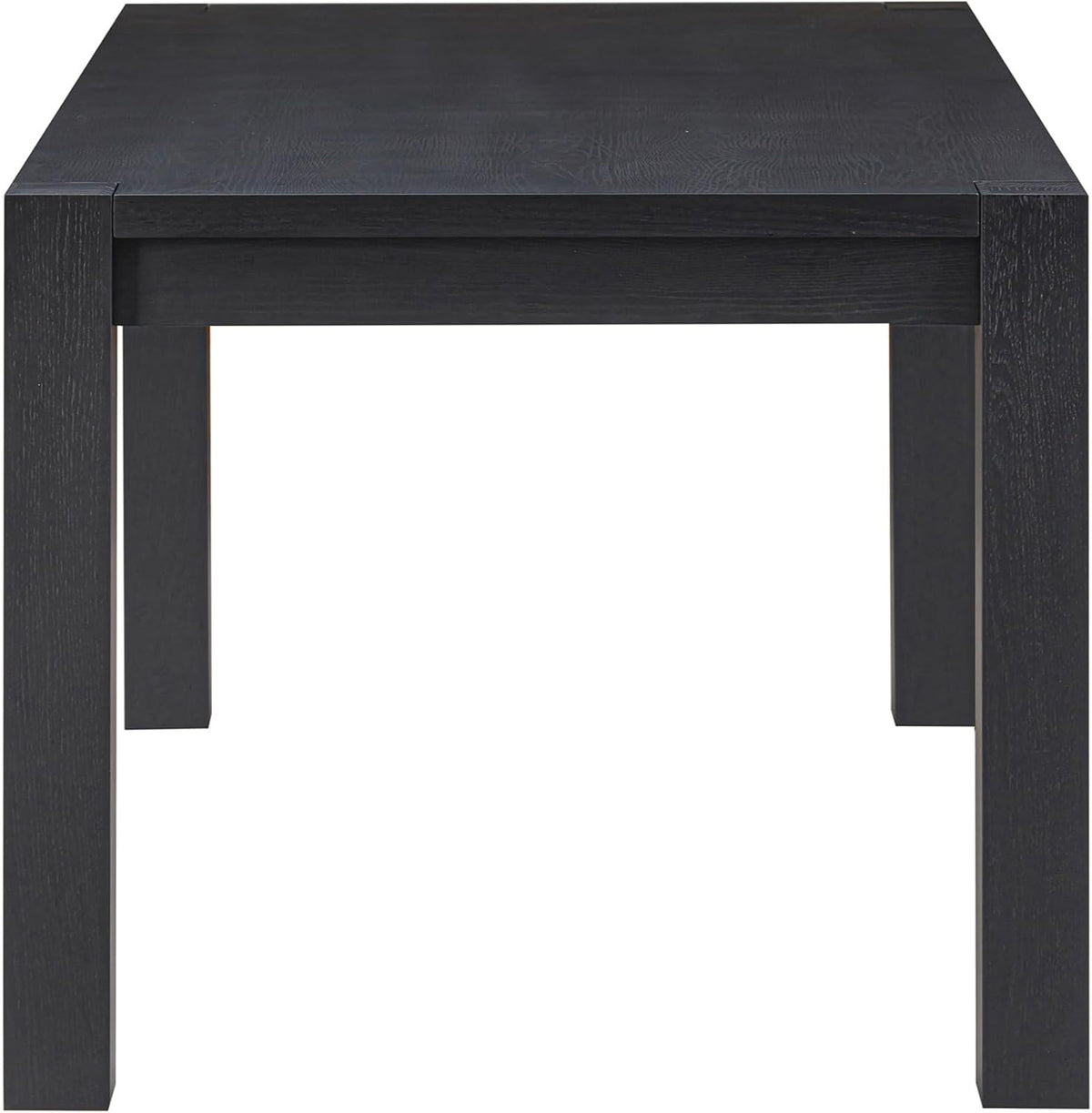NTC Block 71 Inch Modern Farmhouse Dining Table, Rectangular Dinner Table for Dining Room, Living Room Furniture, Effortless Assembly, Burnt Black