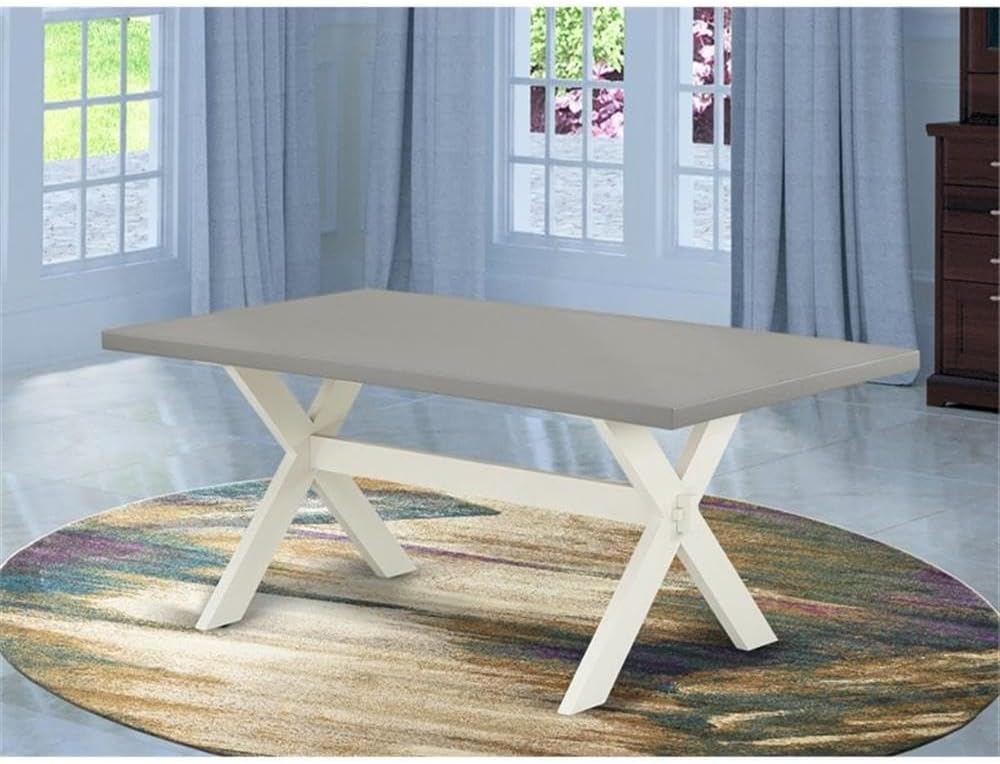 East West Furniture XT097 X-Style Kitchen Table - a Rectangle Dining Table Top with Stylish Legs, 40x72 Inch, Multi-Color
