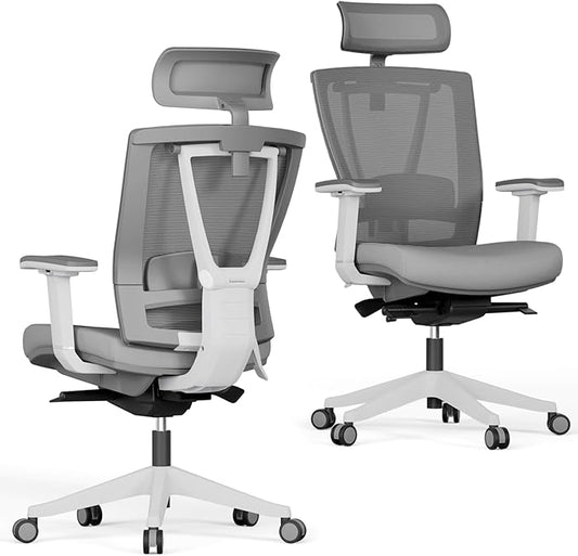 Autonomous ErgoChair Pro Ergonomic Office Chair Foam Grey Adjustable Lumbar Support, Rolling Swivel - Home Office Desk Chairs with Wheels and Arms - Ergonomic Desk Chair Comfy for Gaming & Long Hours