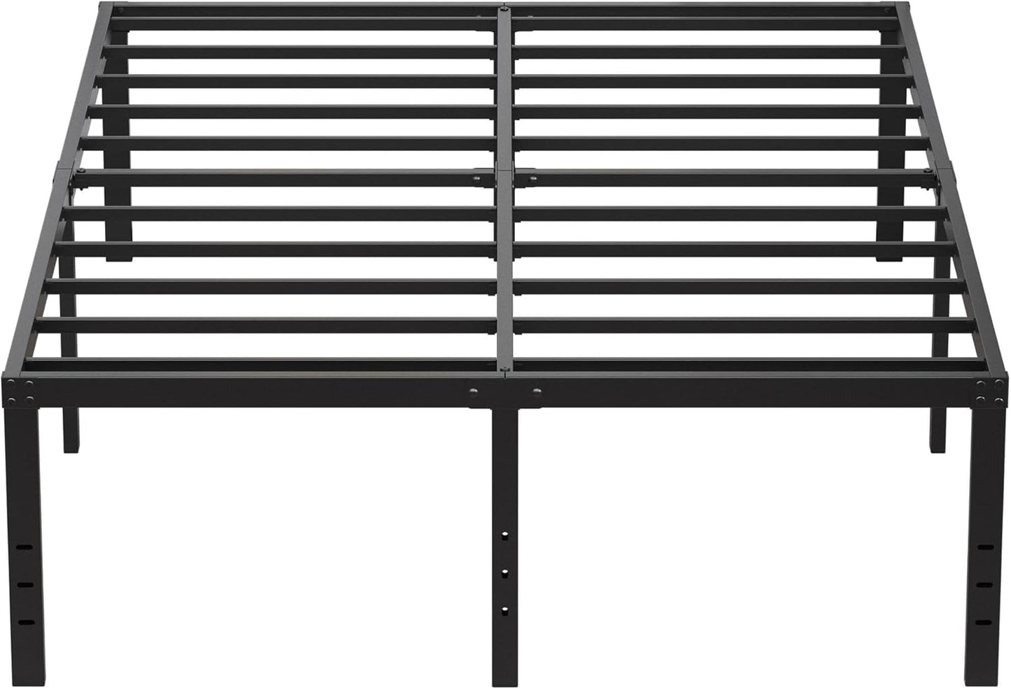 EMODA 20 Inch King Bed Frame No Box Spring Needed, Heavy Duty Tall Metal Platform with Large Storage Space, Noise Free, Easy Assembly, Black