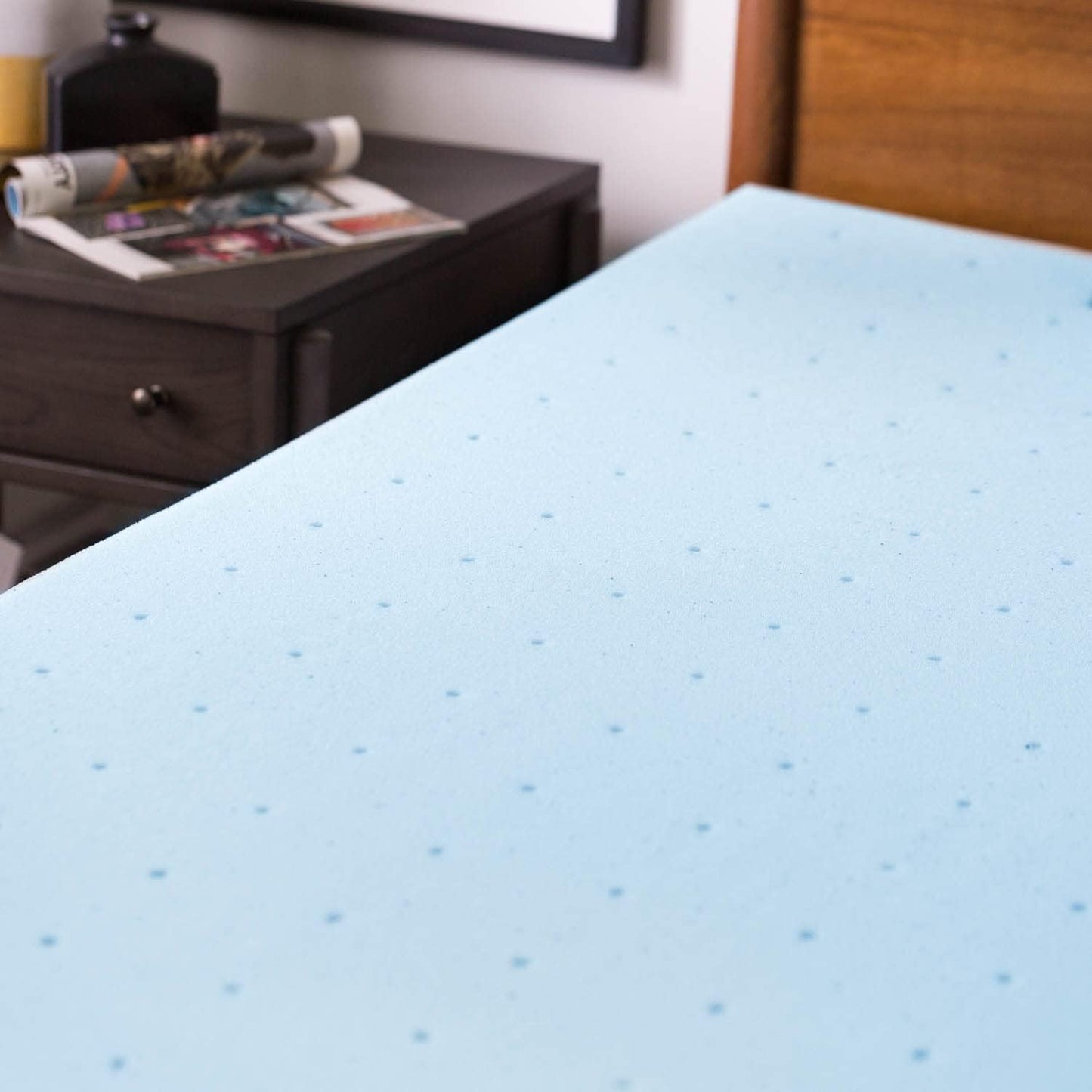 LUCID 3-inch Ventilated Gel Memory Foam Mattress Topper - King