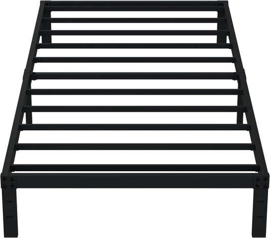 EMODA 10 Inch Twin Bed Frames No Box Spring Needed, Heavy Duty Metal Twin Platform Bed Frame, Noise Free, Easy Assembly, Black
