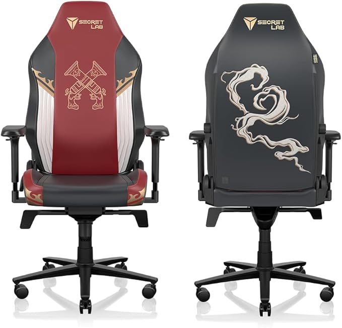 Secretlab Titan Evo Miss Fortune Gaming Chair - Reclining - Ergonomic & Comfortable Computer Chair with 4D Armrests - Magnetic Head Pillow & 4-Way Lumbar Support - Black/Red - Leatherette