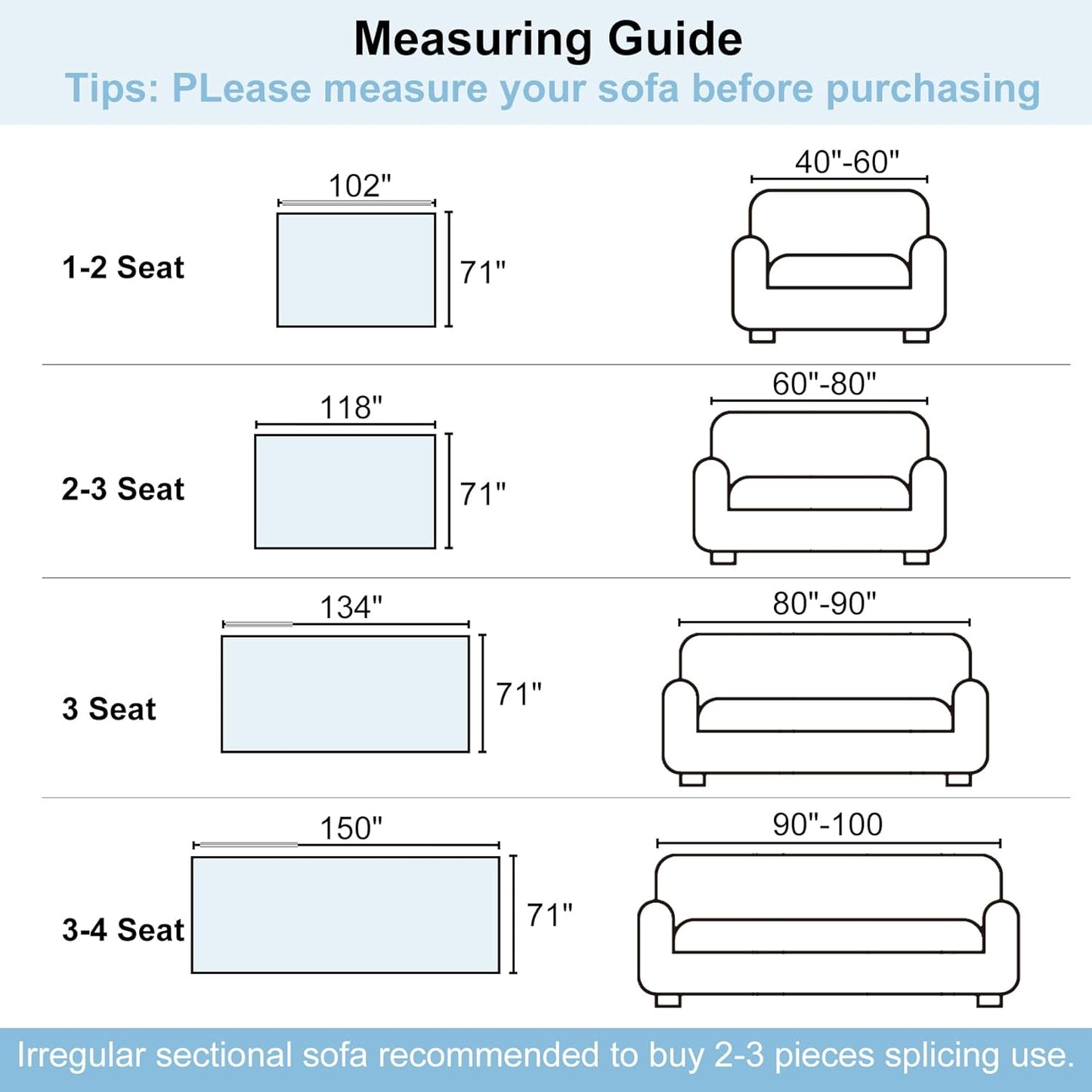 Boho Couch Cover, Sofa Covers for 3 Cushion Couch, Couch Cover for Dogs Washable Sectional Couch Covers L Shape Furniture Protecto (1# Grey, 71" x 134")