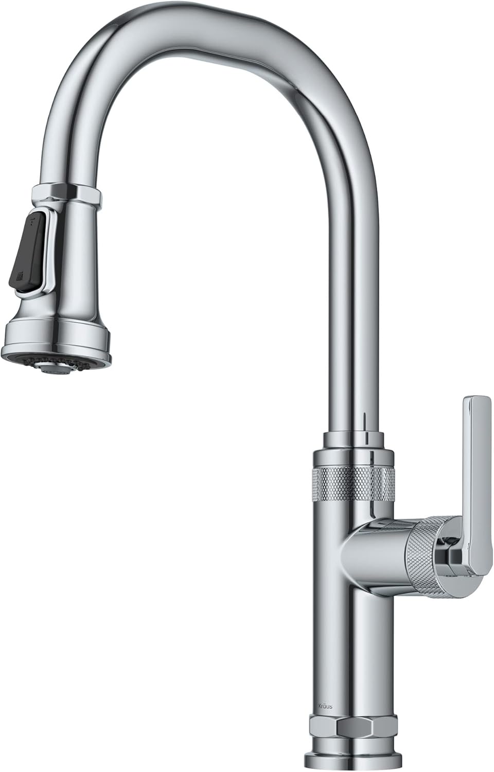 KRAUS Allyn Industrial Pull-Down Single Handle Kitchen Faucet in Chrome, KPF-4102CH