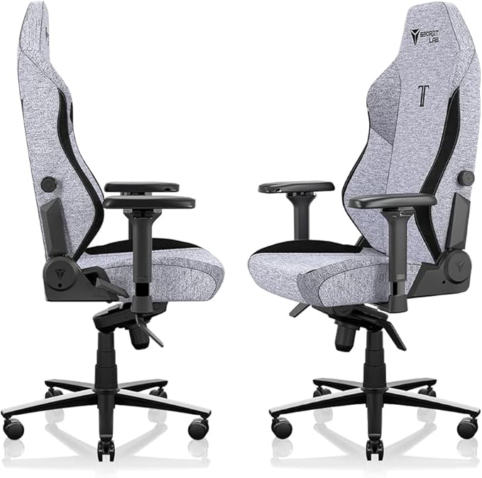 Secretlab Titan Evo Cookies & Cream Gaming Chair - Reclining, Ergonomic & Comfortable Computer Chair with 4D Armrests, Magnetic Head Pillow & 4-Way Lumbar Support - Gray - Fabric