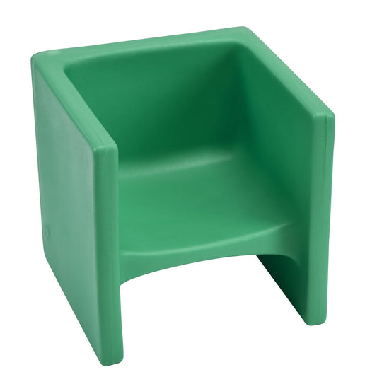 Children's Factory 3-in-1 Cube Chair for Kids, Flexible Seating Classroom Furniture, 1-Pack, Green