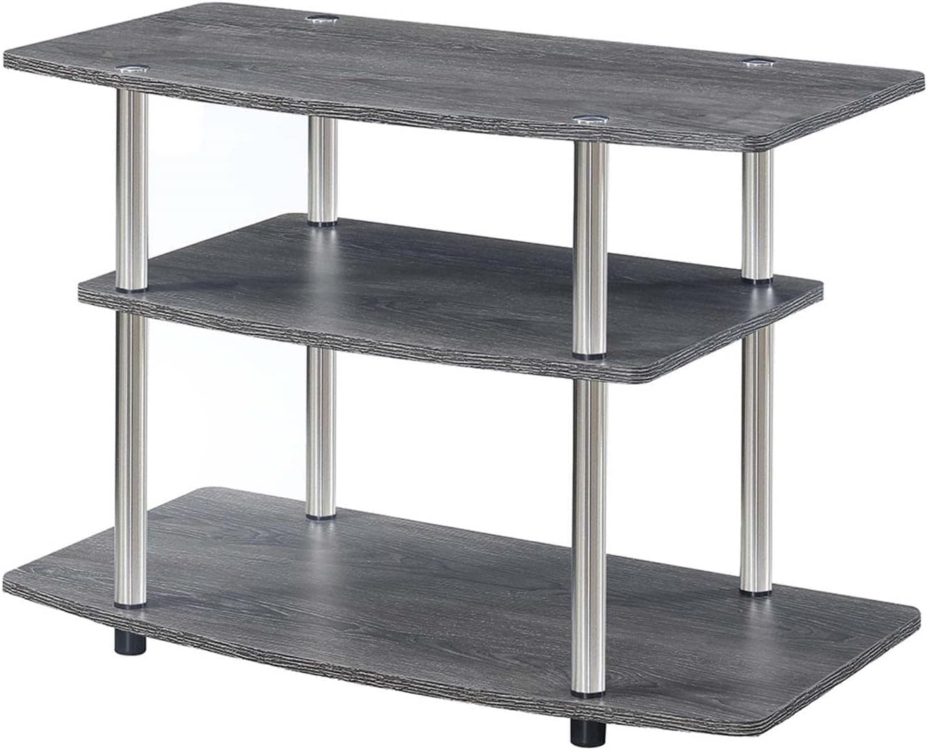 Convenience Concepts Designs2Go 3-Tier TV Stand, 31.5", Weathered Gray