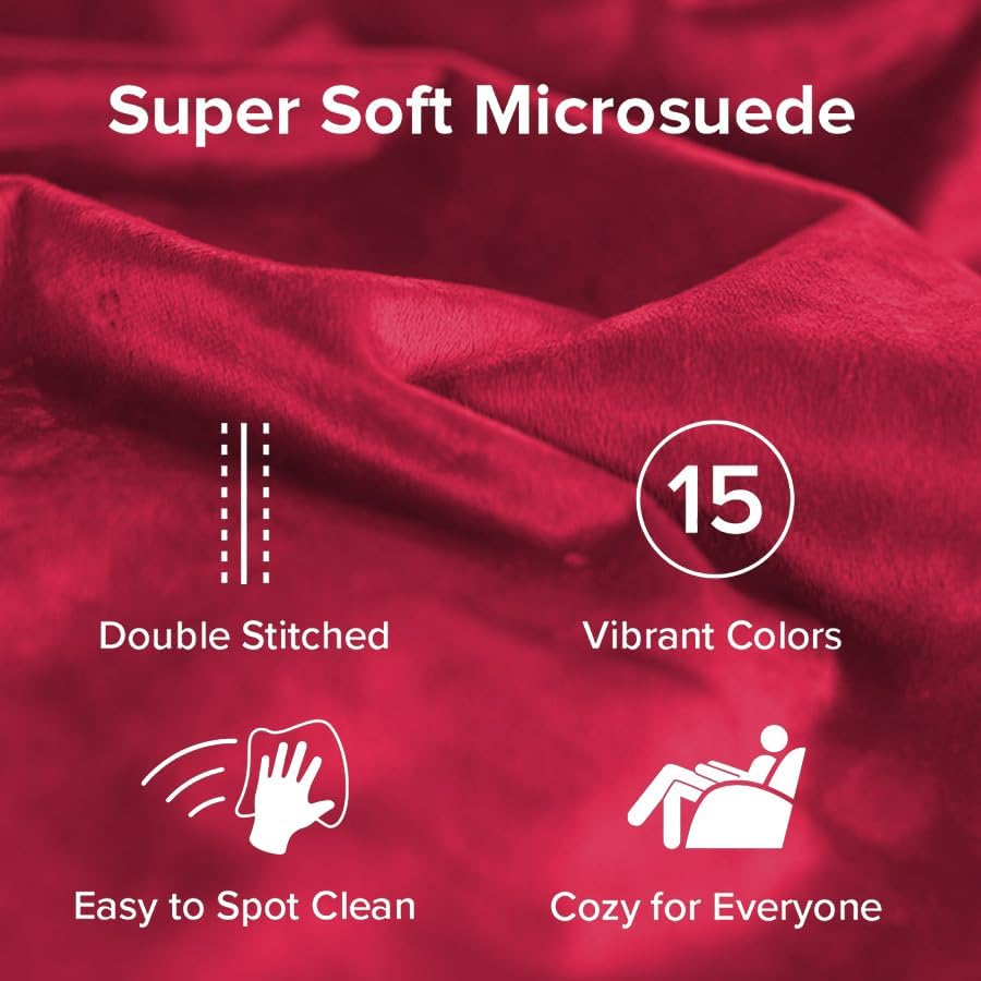 Sofa Sack Bean Bag Chair - Plush, Ultra Soft - Memory Foam Bean Bag Chair with Microsuede Cover - Stuffed Foam Filled Furniture and Accessories for Dorm Room 3 Feet - Cinnabar