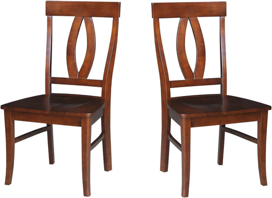 International Concepts Cosmo Verona Chairs, Set of 2, Espresso