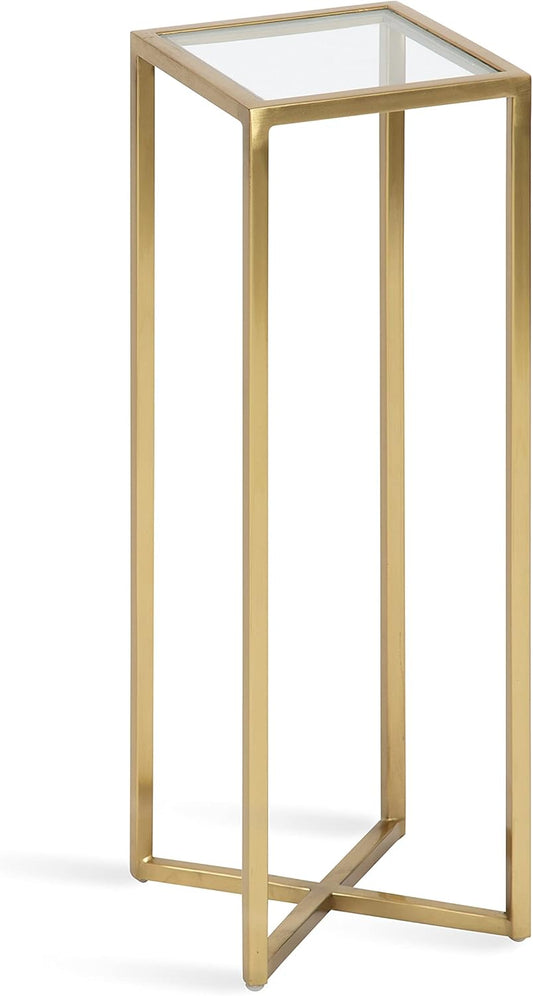 Kate and Laurel Jaspur Modern Drink Table, Gold, Decorative Glam Accent Table for Display and Storage