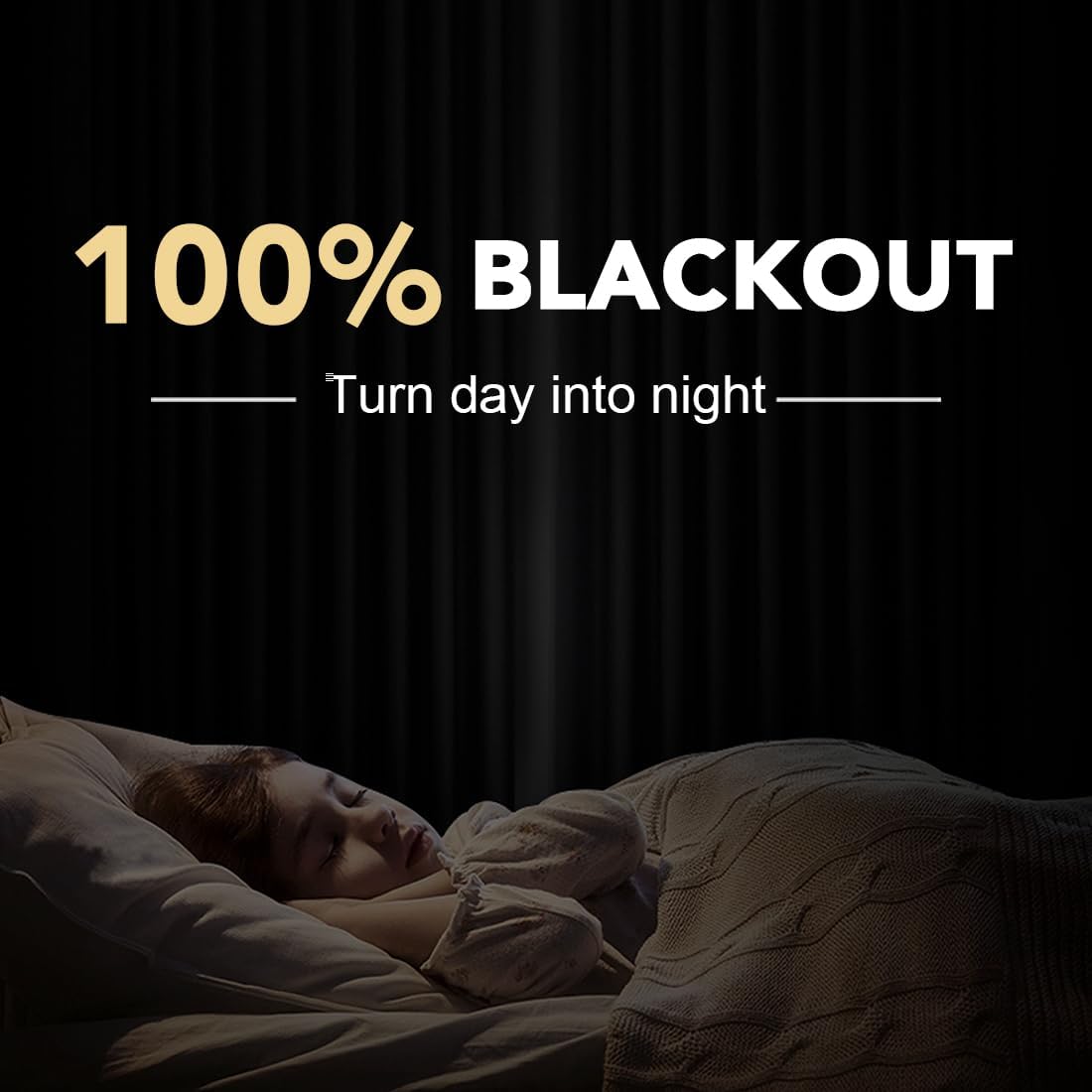 H.VERSAILTEX Linen Curtains 100% Blackout Curtains for Bedroom 63 inch Long Full Light Blocking Nature Linen Blended Window Curtains for Living Room Nickel Grommet (2 Panels, Heathered Linen)