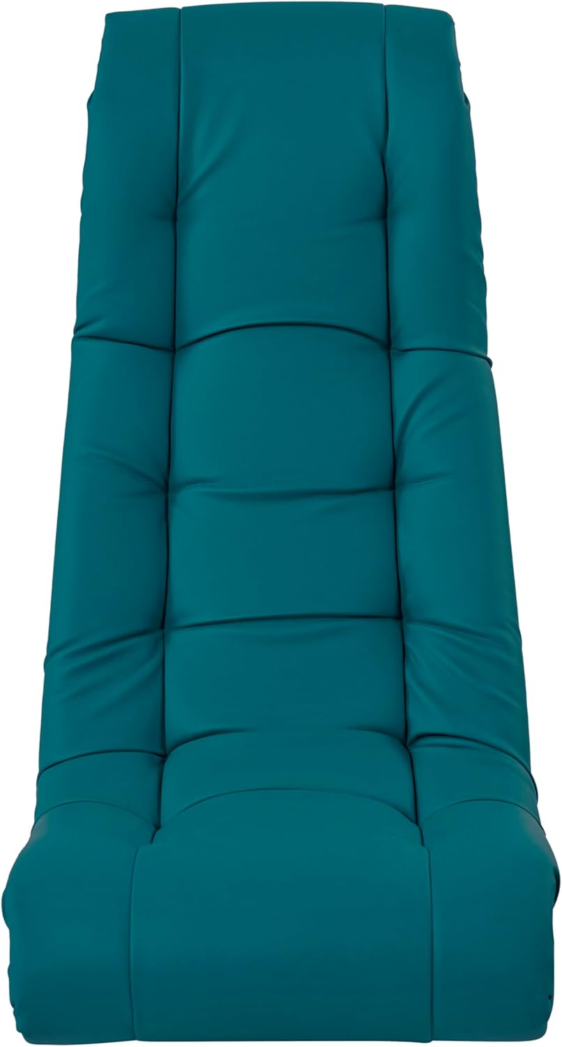 FDP Tufted Floor Rocker for Kids, Teens and Adults; Comfortable, Ergonomic Chair for Reading, Playing Video Games, or Watching TV - Teal, 10488-TL