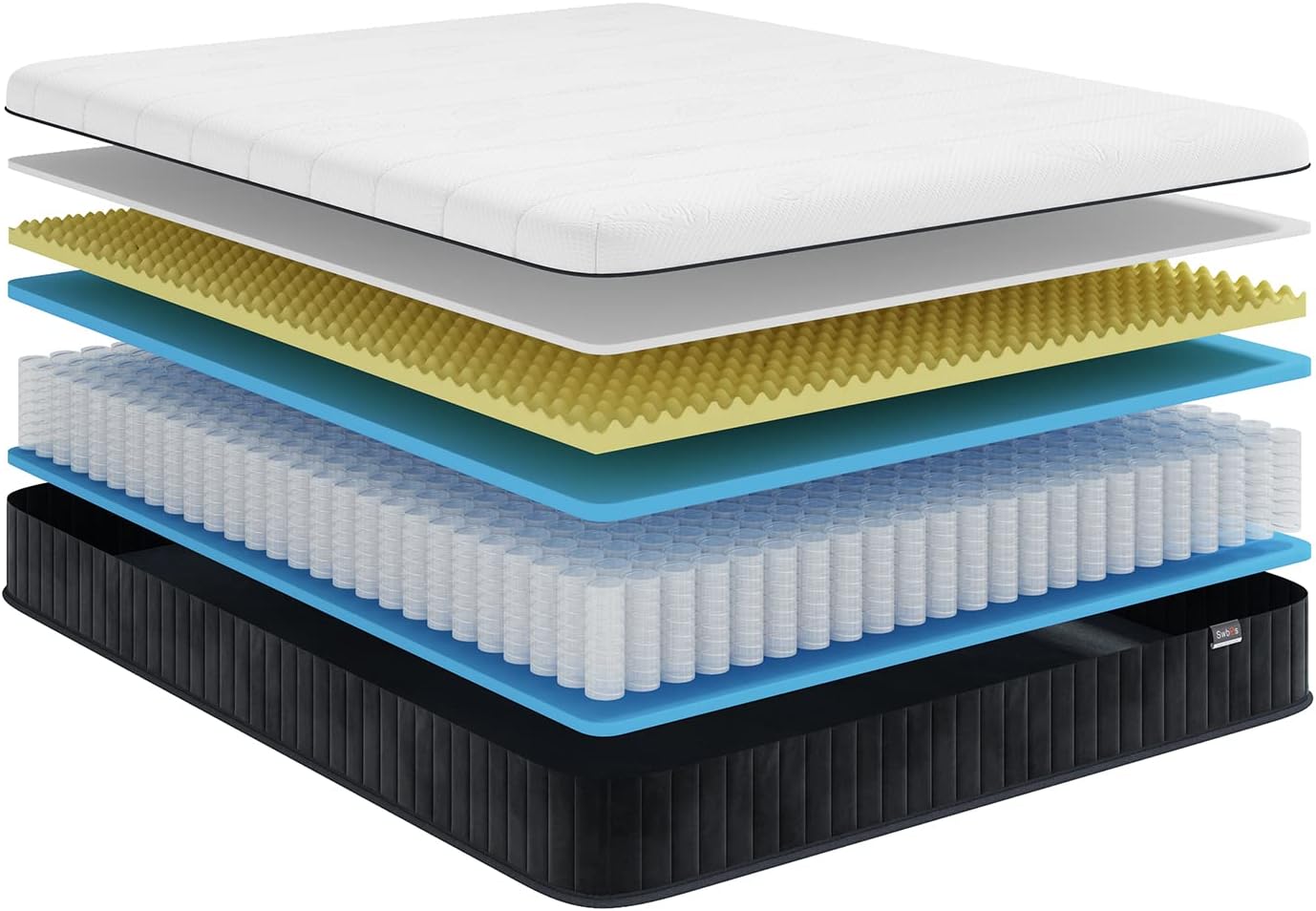 Full Mattress, 12 Inch Full Size Mattress Bed in a Box,Memory Foam & Pocket Springs, Medium Feel, Cool Sleep & Pressure Relief, 120-Night Trial