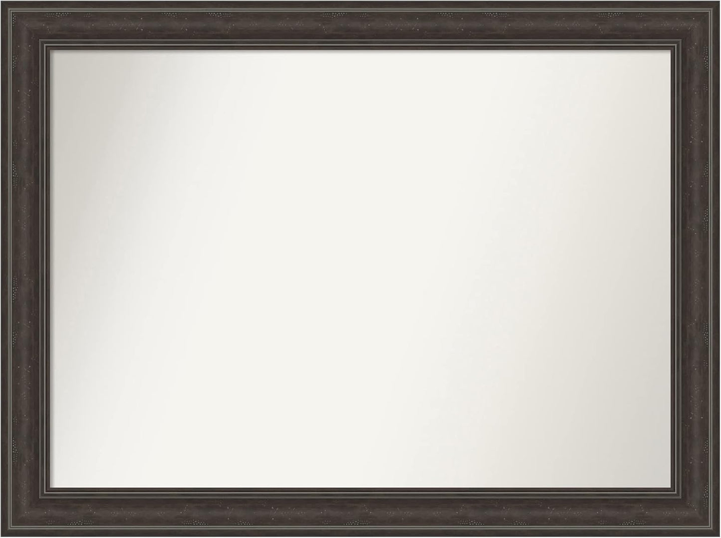 Amanti Art Brown Bathroom Mirror for Over Sink, 33x44 Shipwreck Greywash Rectangle Vanity Mirror, X-Large Traditional Frame, Hangs Horizonally and Vertically, Bathroom Wall Decor, Non-Beveled Edge