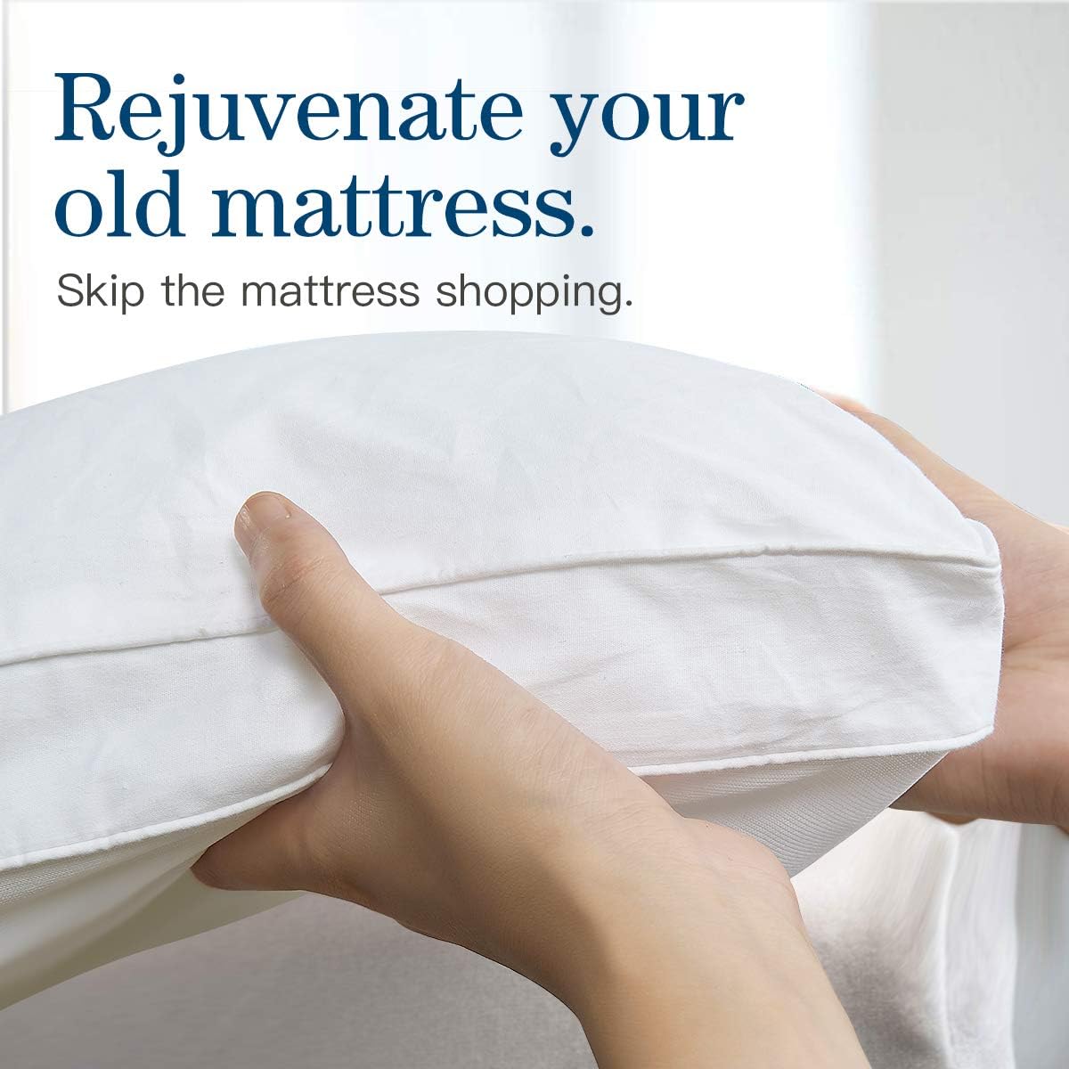 COONP Super Queen Mattress Topper, Extra Thick Pillowtop, Cooling Plush Mattress Pad Cover Cotton Top Bed Topper Protector with 8-21 Inch Deep Pocket
