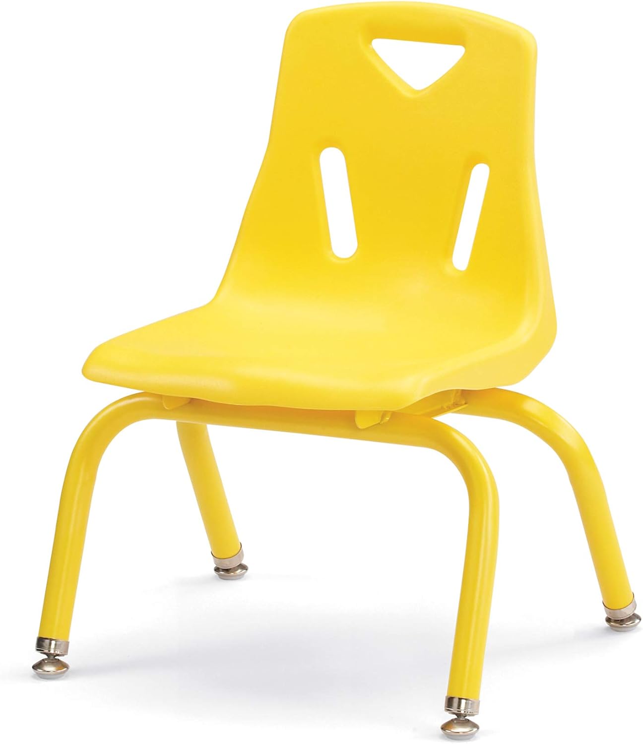 Berries Jonti-Craft 8120JC6007 Stacking Chairs with Powder-Coated Legs, 10" Height, Yellow, Pack of 6