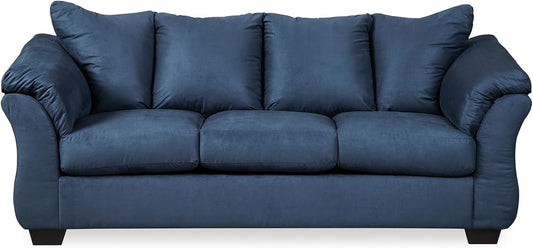 Signature Design by Ashley Darcy Casual Plush Sofa, Dark Blue