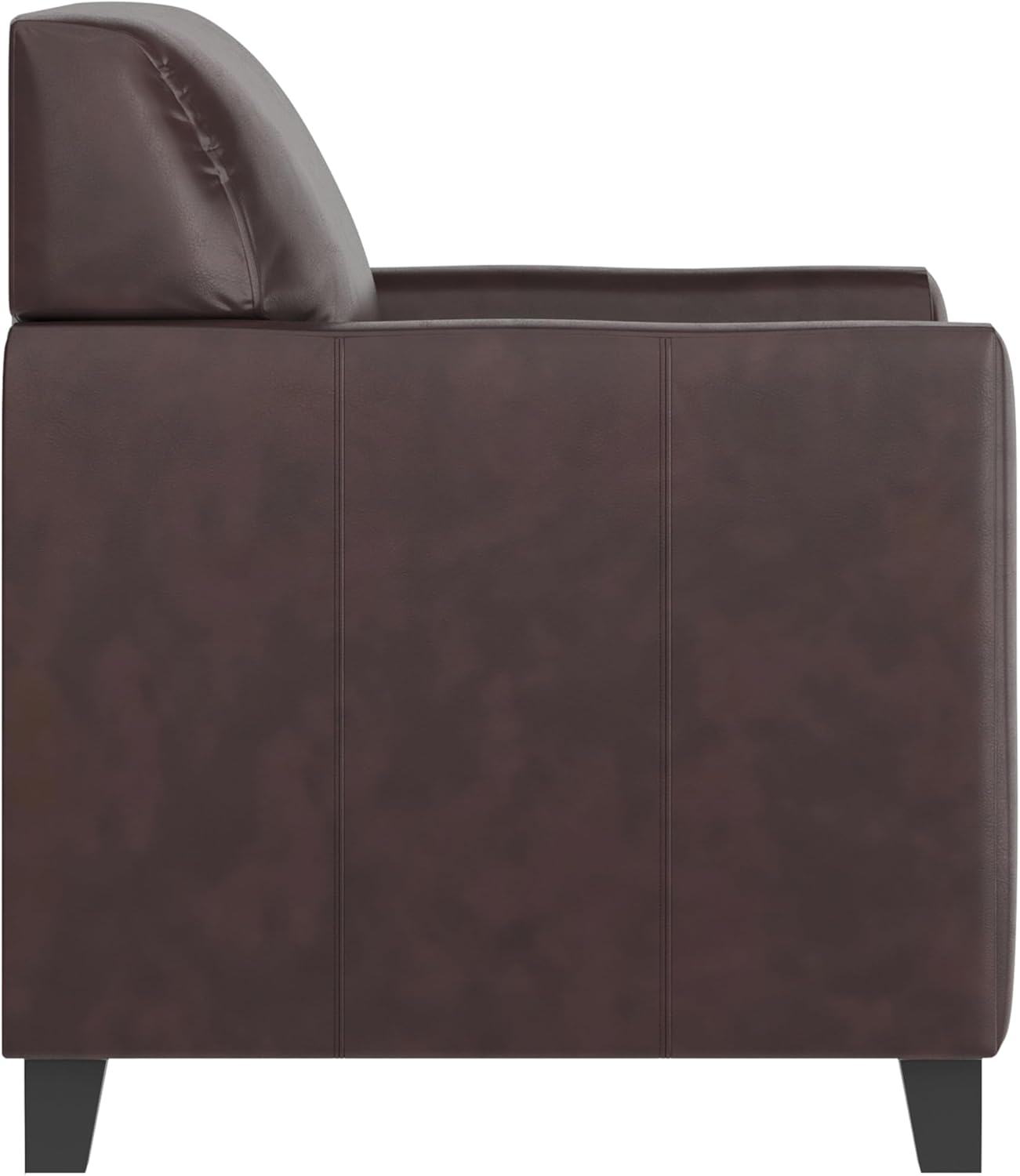 Flash Furniture Hercules Diplomat Series LeatherSoft Upholstered Side Reception Chair, Lobby Chair with Cushions and Flared Arms, Brown