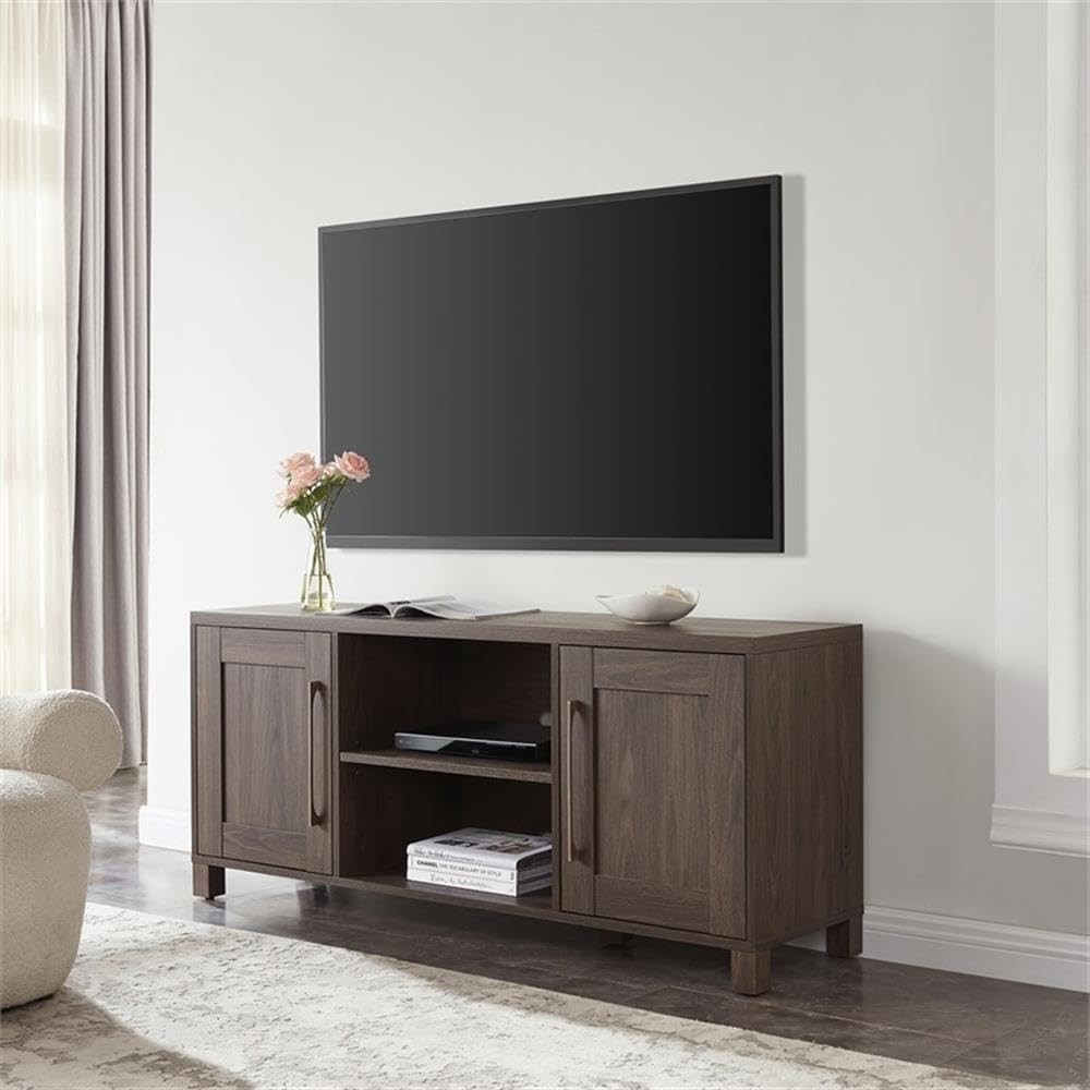 Henn&Hart Rectangular TV Stand for TV's up to 65" in Alder Brown, TV Stands for the Living Room