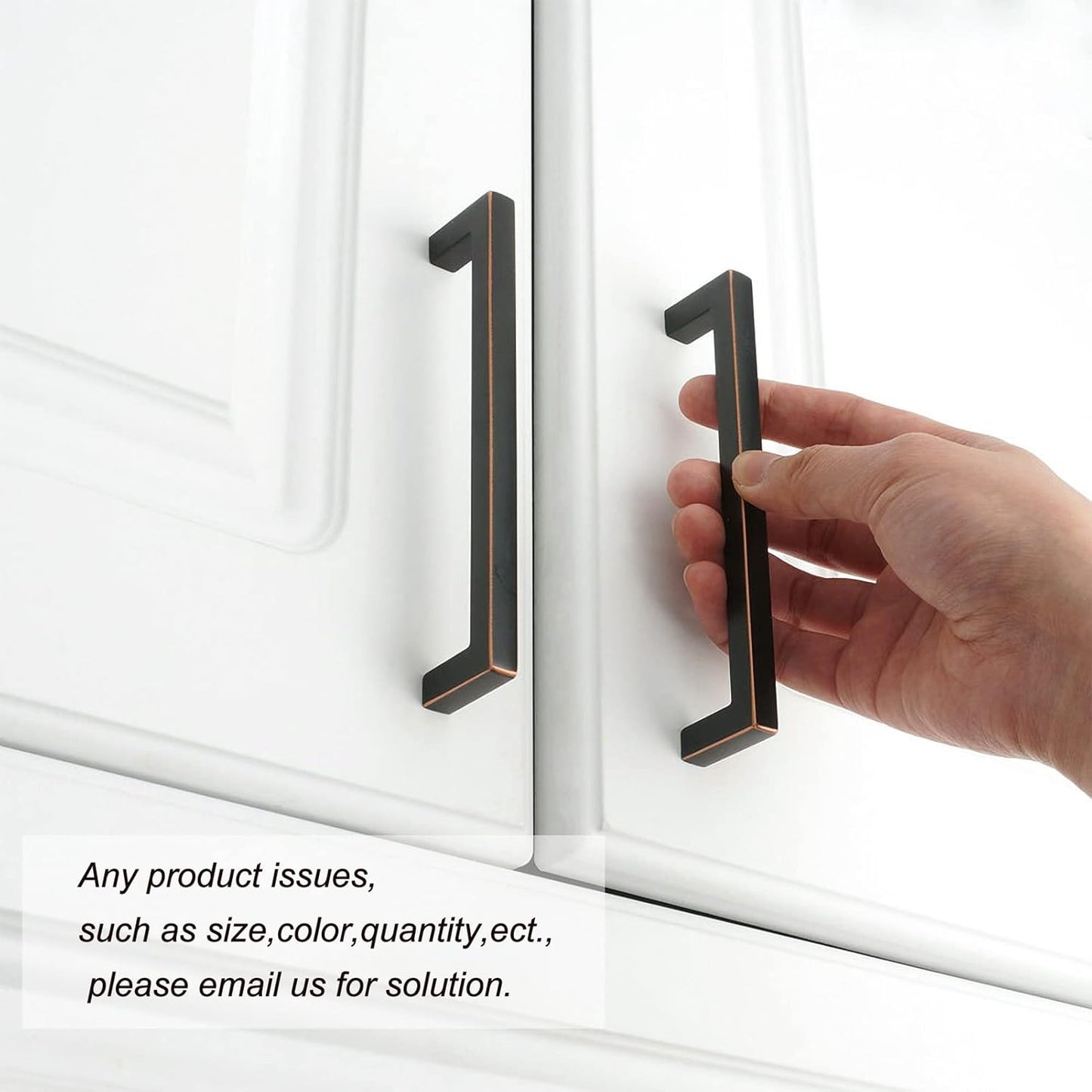 KOOFIZO Solid Square Bronze Kitchen Cabinet Handles Oil Rubbed Bronze Cabinet Pulls, 10 Pack 5 Inch Bronze Hardware for Kitchen Cabinets Drawers Dresser Cupboard Bedroom Bathroom