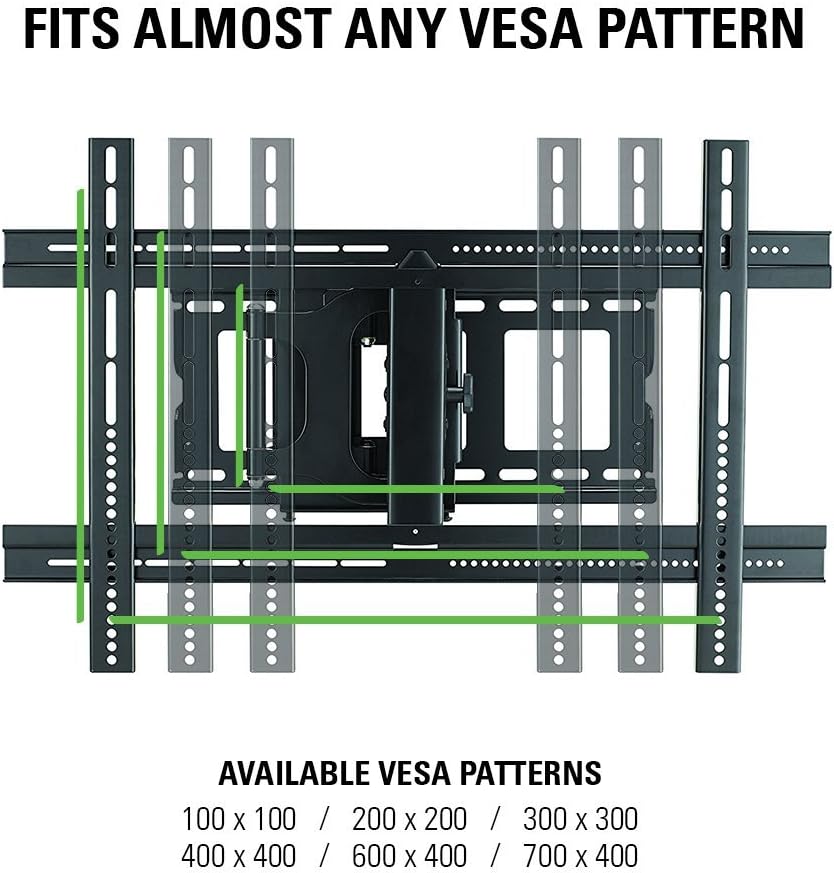 Sanus MLF13-B1 Articulating Universal Wall Mount for 37-80-Inch Screen BLack