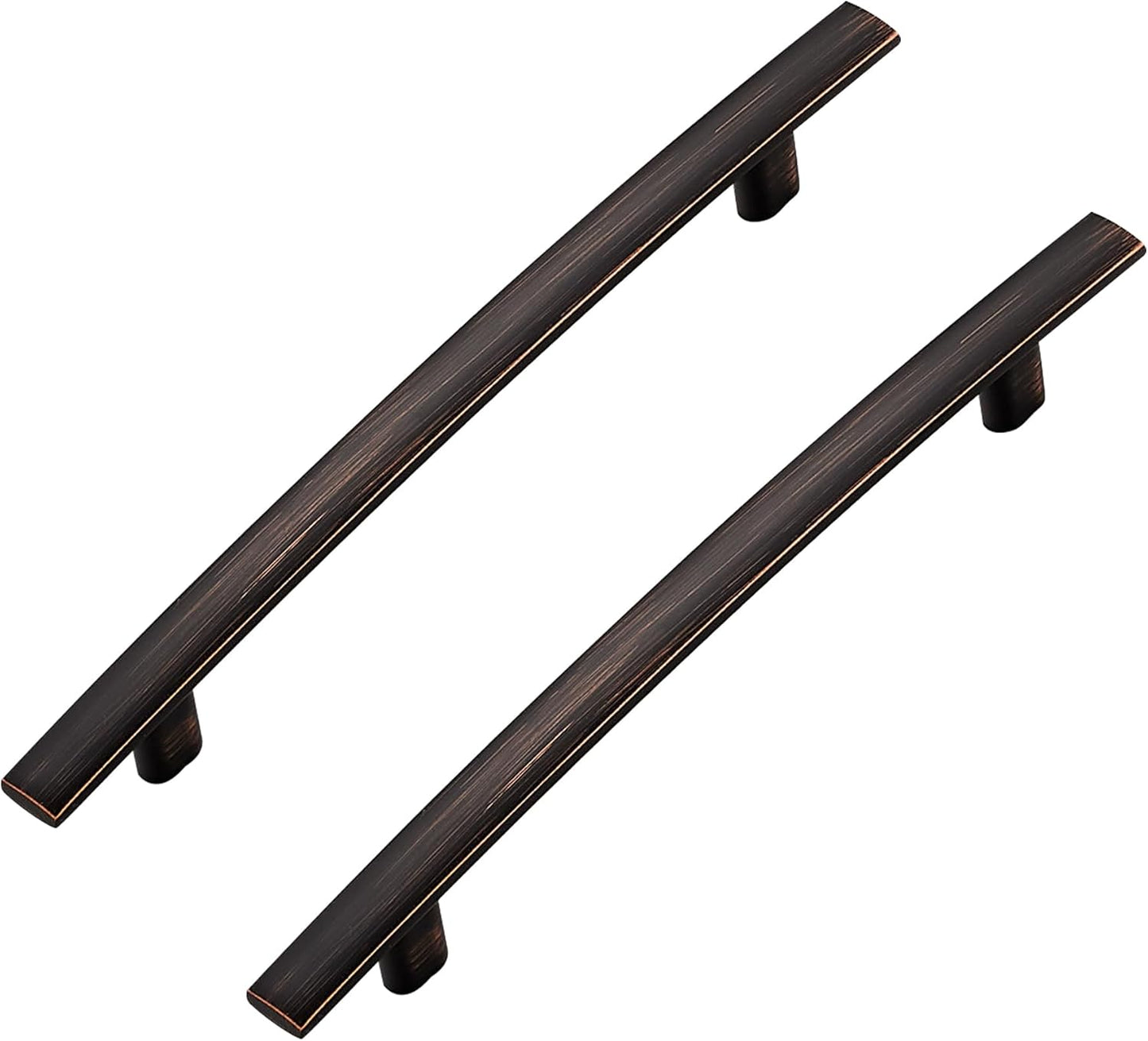 15 Pack Cabinet Handles 5" Hole Center - Curved Cabinet Pulls Oil Rubbed Bronze Drawer Pulls for Kitchen Cupboard Solid Hardware for Dresser Drawer Arch Hardware
