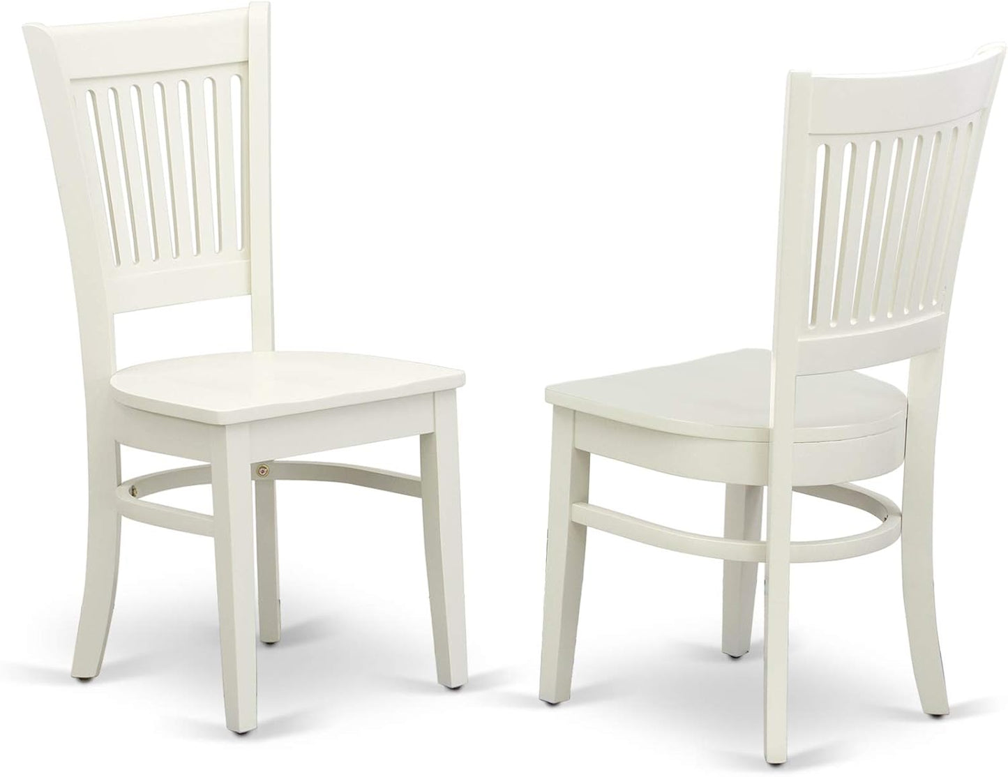 East West Furniture NDVA3-LWH-W 3 Piece Modern Dining Table Set Contains a Rectangle Wooden Table with Dropleaf and 2 Dining Chairs, 30x48 Inch, Linen White