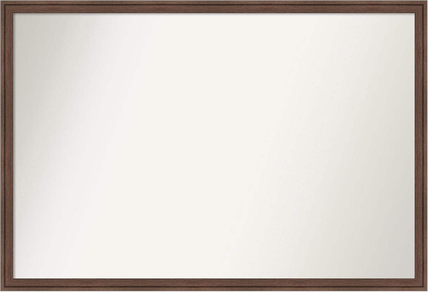 Amanti Art Brown Bathroom Mirror for Over Sink, 26x38 Florence Light Brown Rectangle Vanity Mirror, Large Casual Frame, Hangs Horizonally and Vertically, Bathroom Wall Decor, Non-Beveled Edge