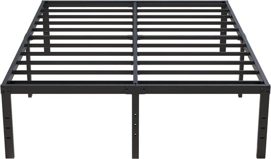 18 Inch King Bed Frame Heavy Duty Metal Platform King Size Bed Frames with High Storage, Eassy Assembly 3,500 Lbs Heavy Duty Bedframes, Black