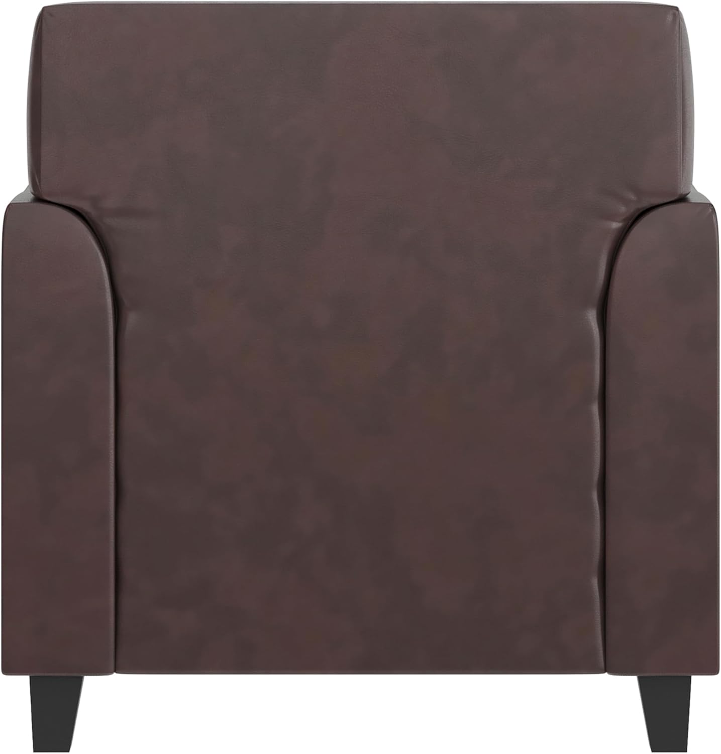 Flash Furniture Hercules Diplomat Series LeatherSoft Upholstered Side Reception Chair, Lobby Chair with Cushions and Flared Arms, Brown