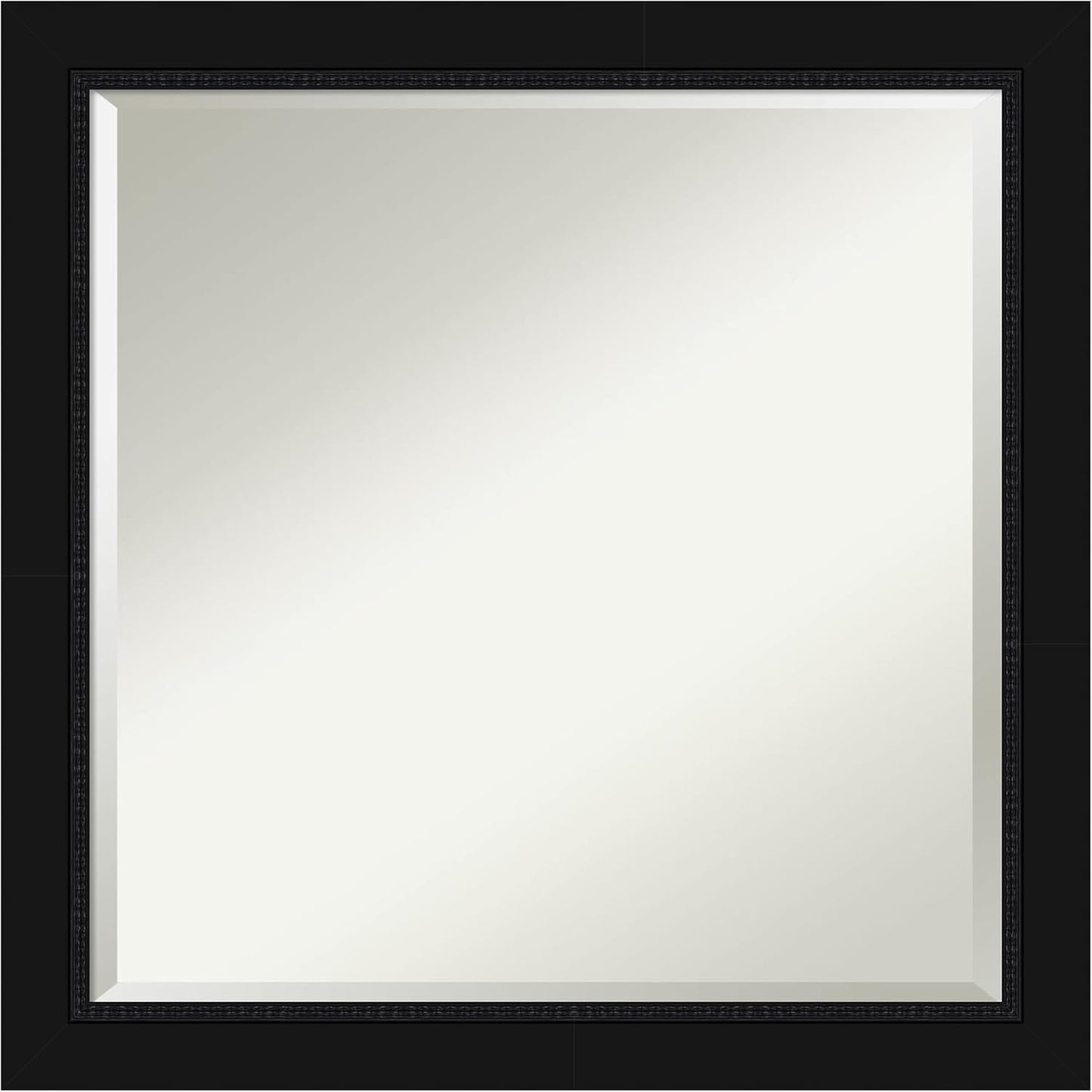 Amanti Art Black Bathroom Mirror for Over Sink, 23x23 Avon Black Square Vanity Mirror, Medium Casual Frame, Hangs Horizonally and Vertically, Bathroom Wall Decor, Beveled Edge