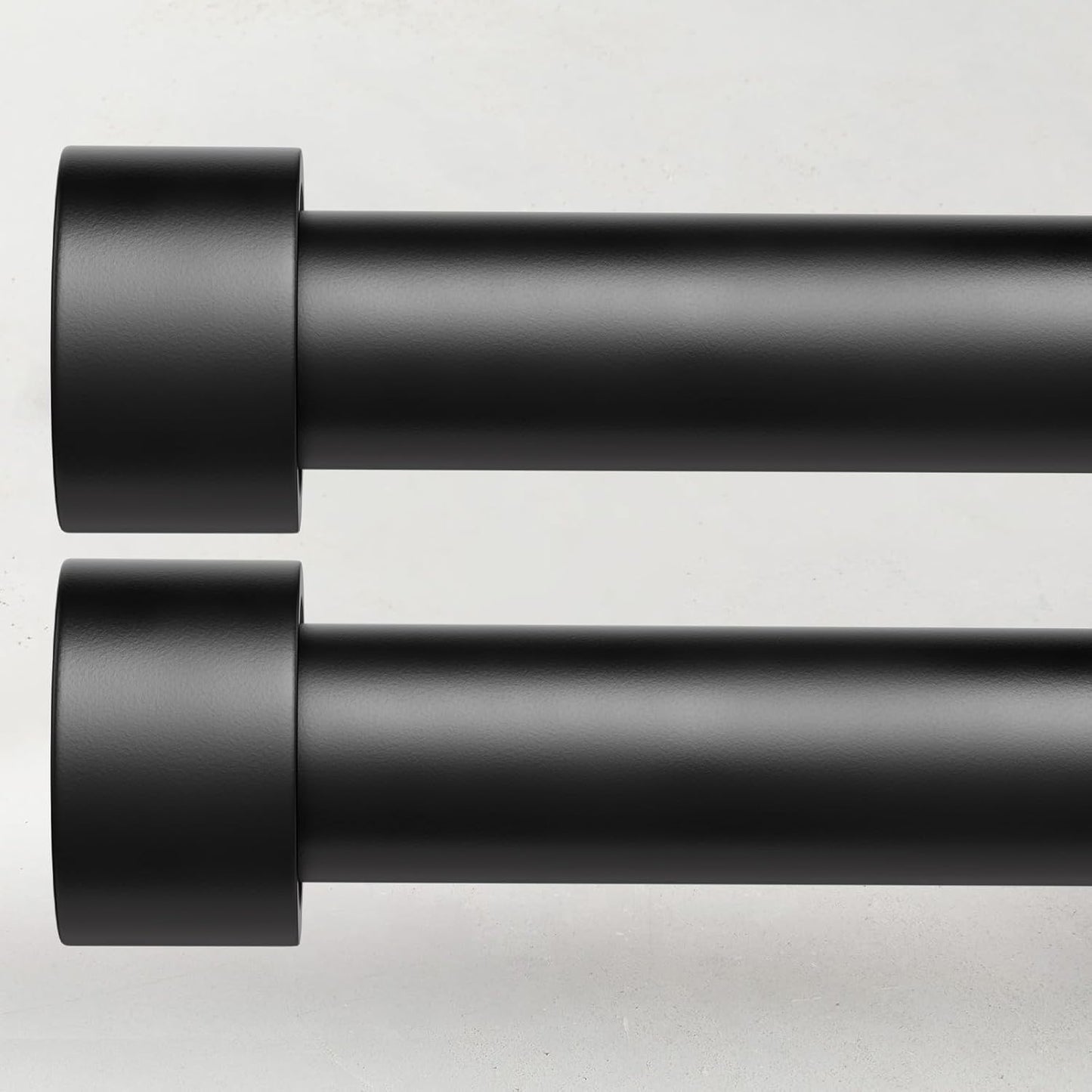 2 Pack Curtain Rods for Windows 66 to 120 Inch(5.5-10ft), 1 Inch Black Heavy Duty Curtain Rod Set, Adjustable Extra Long Outdoor Drapery Rods for Patio, Size 32"- 120"