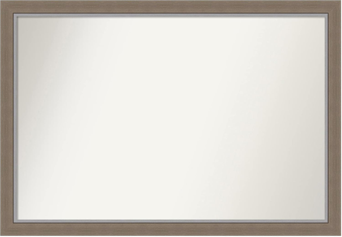 Amanti Art Black Bathroom Mirror for Over Sink, 26x38 Eva Black Silver Thin Rectangle Vanity Mirror, Large Modern Frame, Hangs Horizonally and Vertically, Bathroom Wall Decor, Non-Beveled Edge