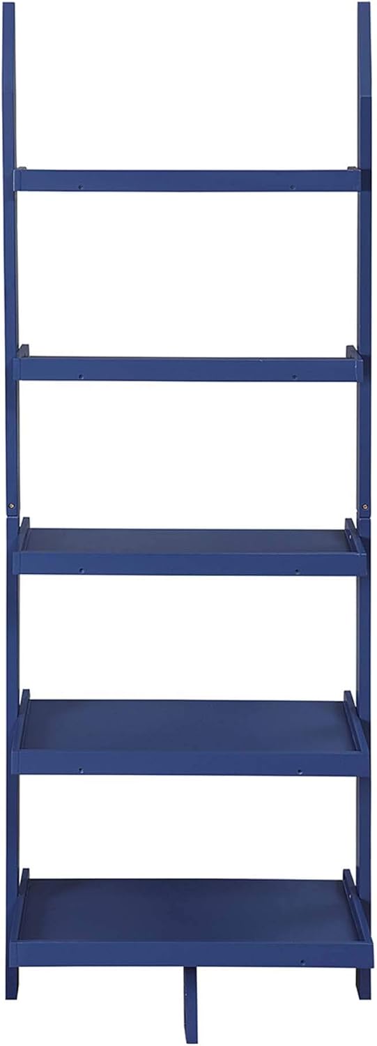 Convenience Concepts American Heritage Bookshelf Ladder, Cobalt Blue