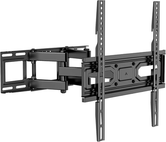 WALI Full Motion TV Wall Mount for Most 32-70 inch Flat Curved TVs, Swivel Extension Tilting Leveling TV Mount Bracket Max Mounting Holes 400x400mm, Holds up to 88 lbs & 12/16" Wood Studs