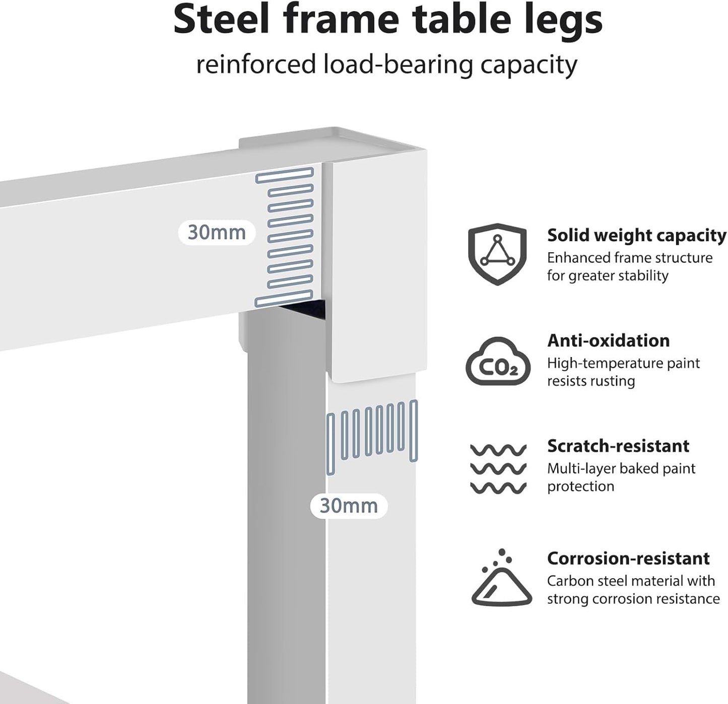 DlandHome 71 inches X-Large Computer Desk, Composite Wood Board, Decent and Steady Home Office Desk/Workstation/Table,White,23.6Wide