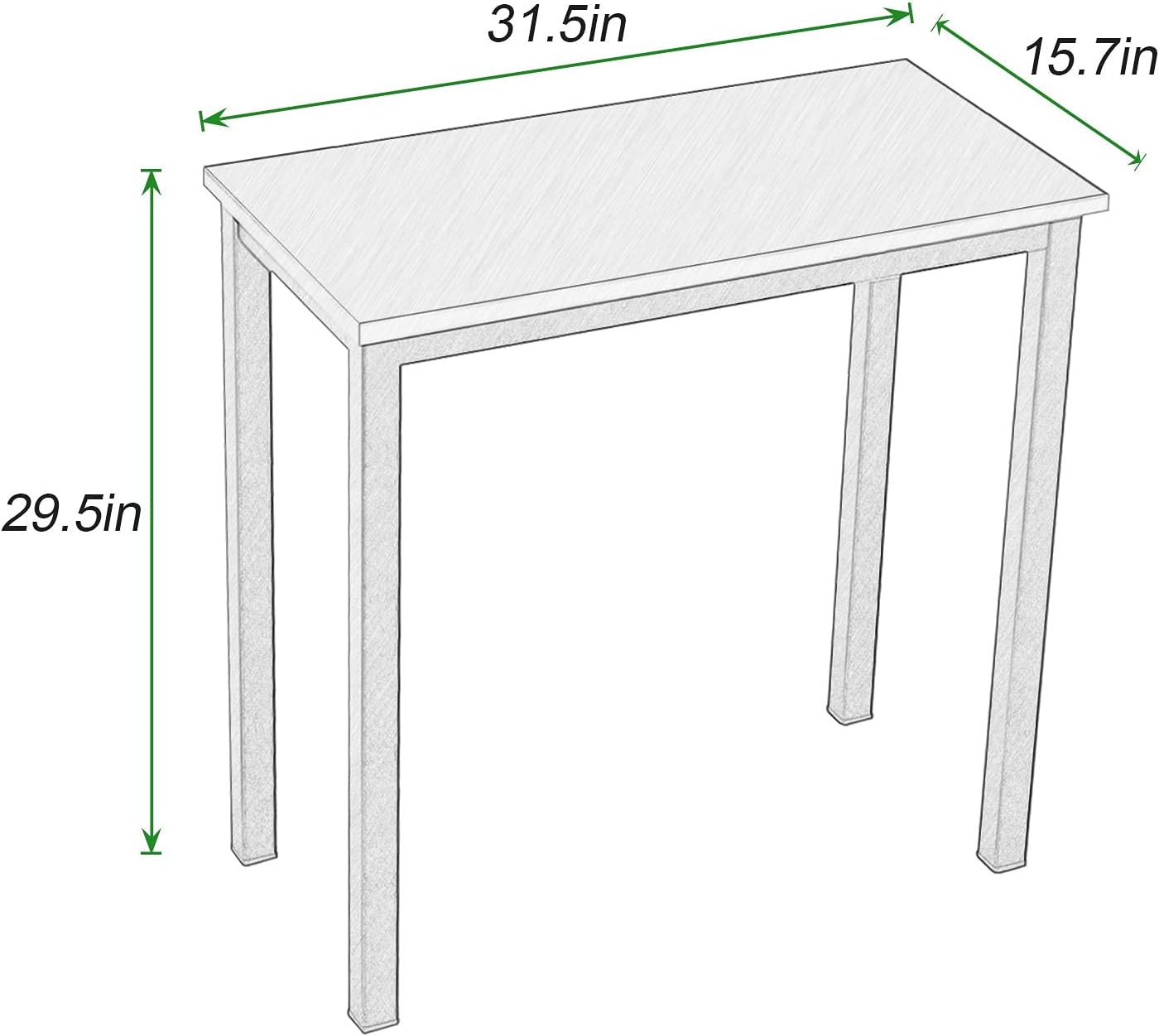 DlandHome 31.5 inch Computer Desk Home Office Table Writing Desk Study Table Gaming Desk Workstation (31.5 inch, Rustic Brown)