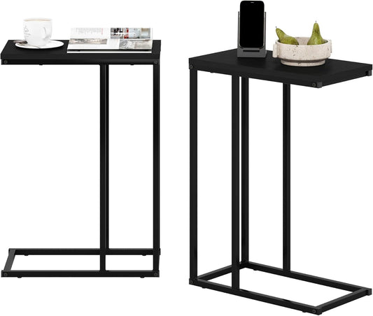 Furinno Camnus Modern Living Sofa Side Table, Americano, Set of 2