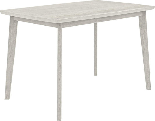 47'' Solid Wood Dining Table for 4-6, Farmhouse Kitchen Table for Kitchen, Dining Room, Restaurant, Natural Eco-Friendly, Washed Gray