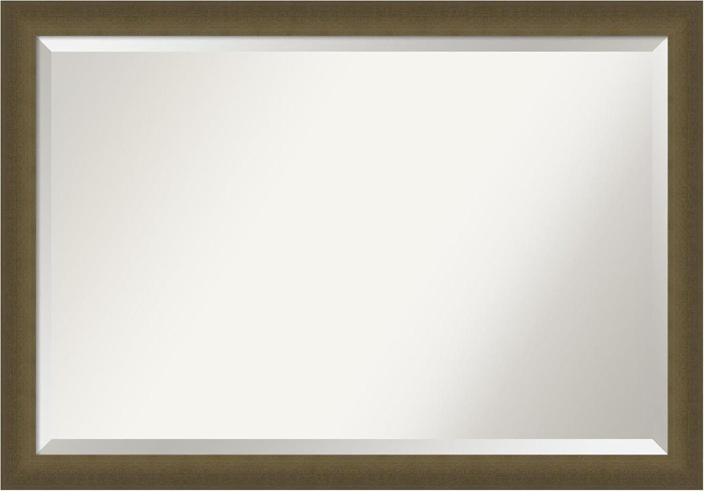 Amanti Art Bronze Bathroom Mirror for Over Sink, 28x40 Blaine Light Bronze Narrow Rectangle Vanity Mirror, Large Modern Contemporary Frame, Hangs Horizonally and Vertically, Bathroom Wall Decor
