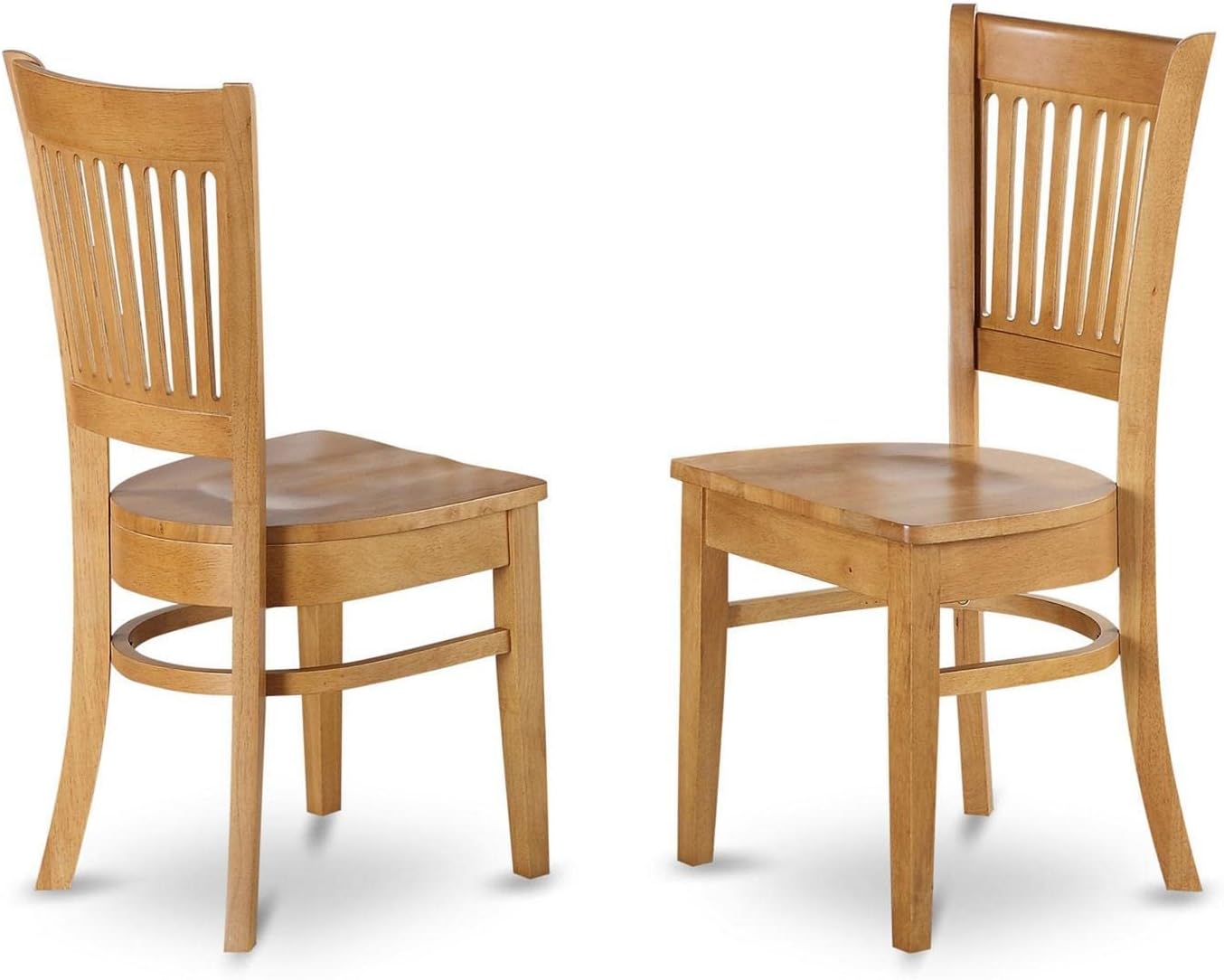 East West Furniture DLVA5-OAK-W 5 Piece Modern Dining Table Set Includes a Round Wooden Table with Dropleaf and 4 Dining Room Chairs, 42x42 Inch, Oak