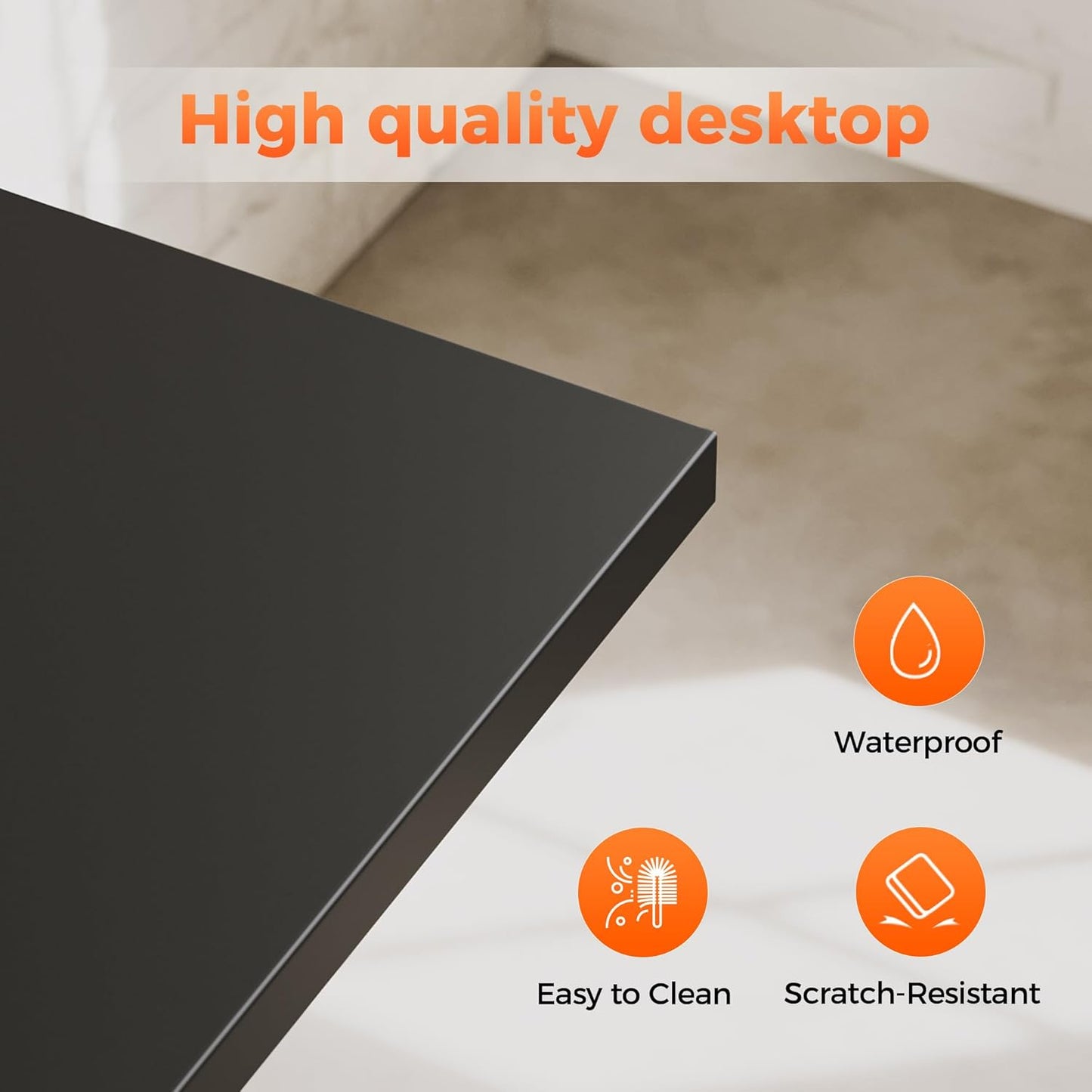 Rolling Computer Desk with Wheels, Gaming Desk for Small Spaces, Modern Simple Style Table for Home Office, Study Writing Table (Caster, Black, 32 inch)