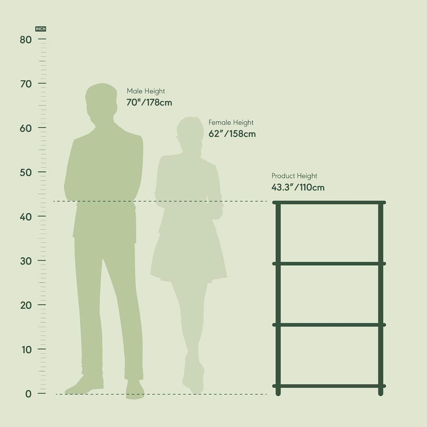 Furinno (99557BK/GY) Turn-N-Tube 4-Tier Multipurpose Shelf Display Rack - Black/Grey