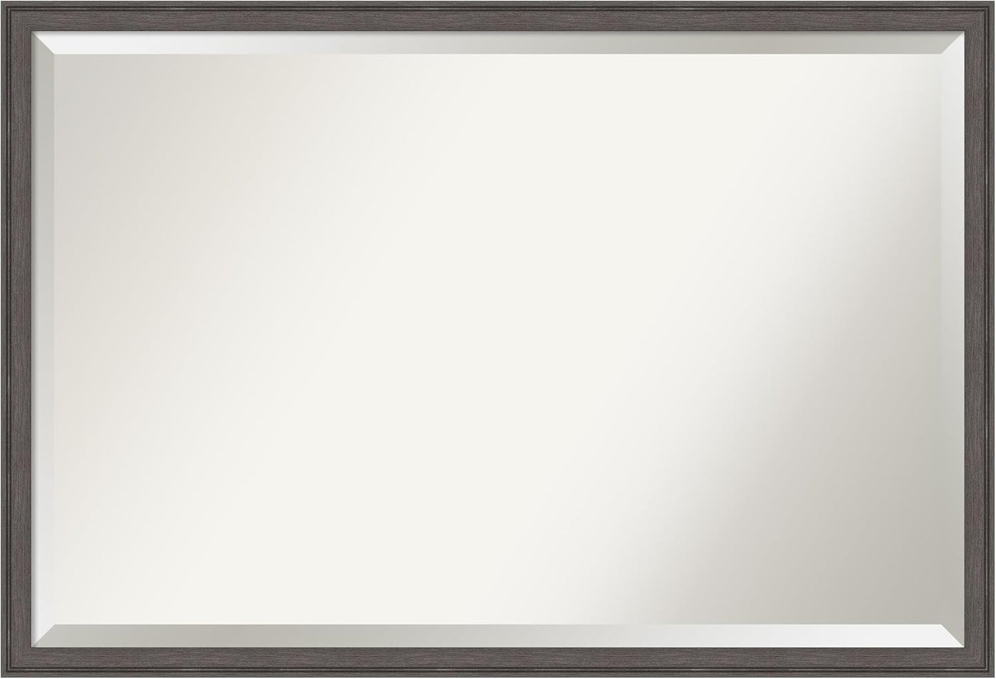 Amanti Art Silver Bathroom Mirror for Over Sink, 26x38 Florence Pewter Rectangle Vanity Mirror, Large Casual Frame, Hangs Horizonally and Vertically, Bathroom Wall Decor, Beveled Edge from WI, USA